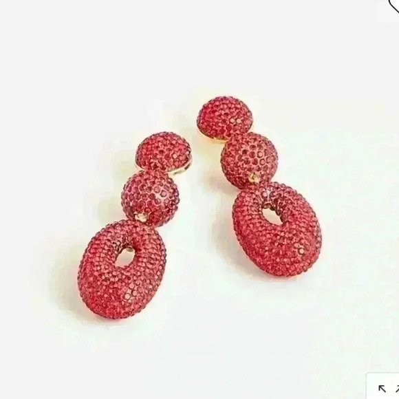 J Crew Triple Crystal Earrings - Picture 1 of 2